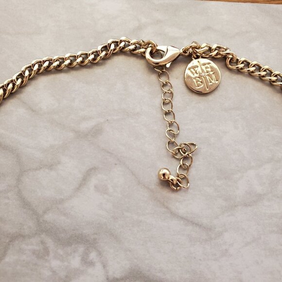 💖 White House Black Market Hammered Gold Tiered Snake Chain Tassel Necklace 💖 - Picture 11 of 16